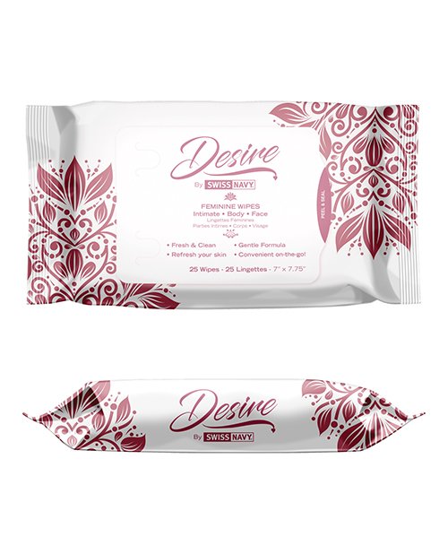 Desire swiss navy feminine hygiene wipes