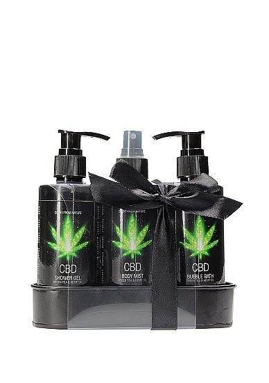 CBD care set green tea and hemp oil